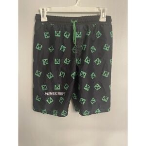 Minecraft Mojang Creeper Swim Trunks Shorts Boys Size 12‎ Mesh Lined Gamer